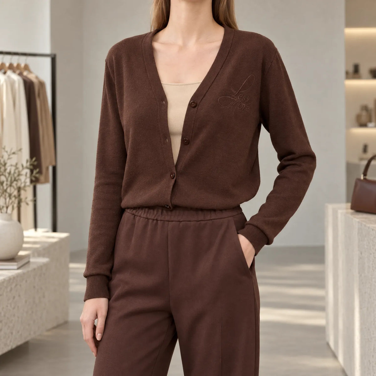 Aveline  - V-Neck Fine Knit Cardigan Layering Over Blouses