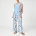 AzuraSet  - Sleeveless Top And Wide-Leg Trousers Two-Piece Set Summer Holidays