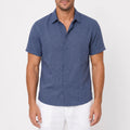 AzureBreeze  - Mens Short Sleeve Shirt Casual Summer Wear