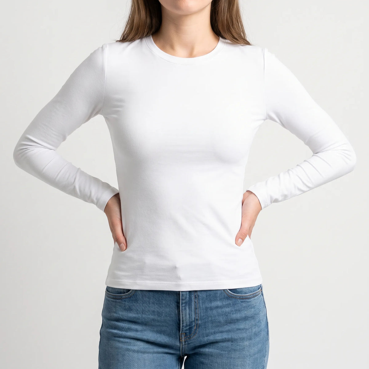 BasikTops  - 3-Piece Fitted Long Sleeve Top Set Everyday Wear