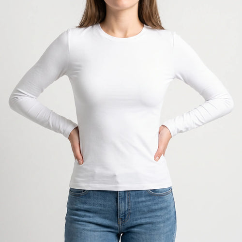 BasikTops  - 3-Piece Fitted Long Sleeve Top Set Everyday Wear