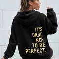 Women's oversized hooded sweatshirt with large printed back graphic