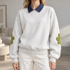 Bloomix  - Embroidered Floral Jumper Layering On Cool Autumn Days