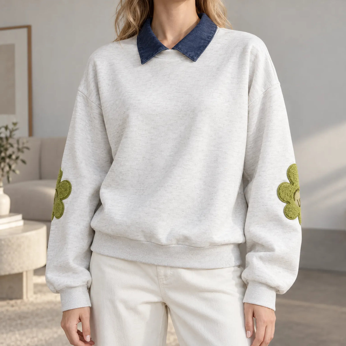 Bloomix  - Embroidered Floral Jumper Layering On Cool Autumn Days