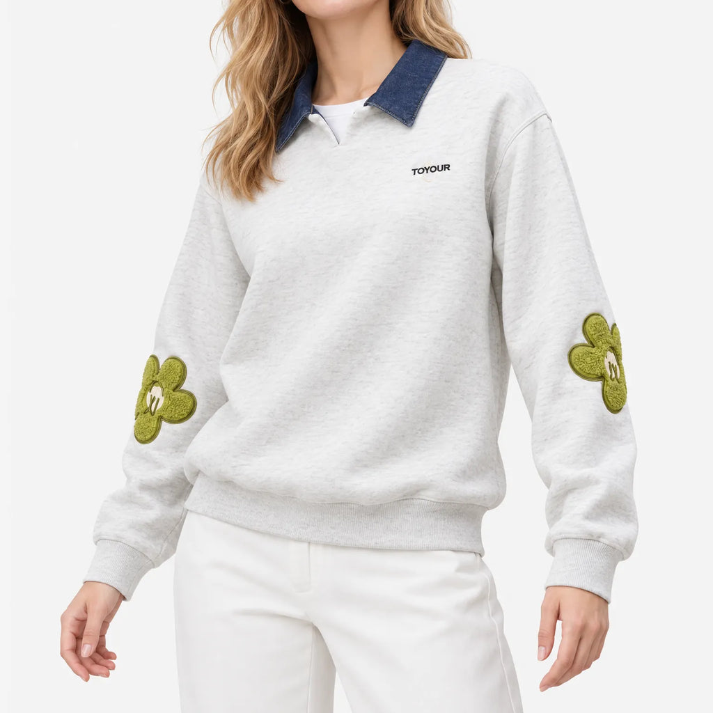 Bloomix  - Embroidered Floral Jumper Layering On Cool Autumn Days