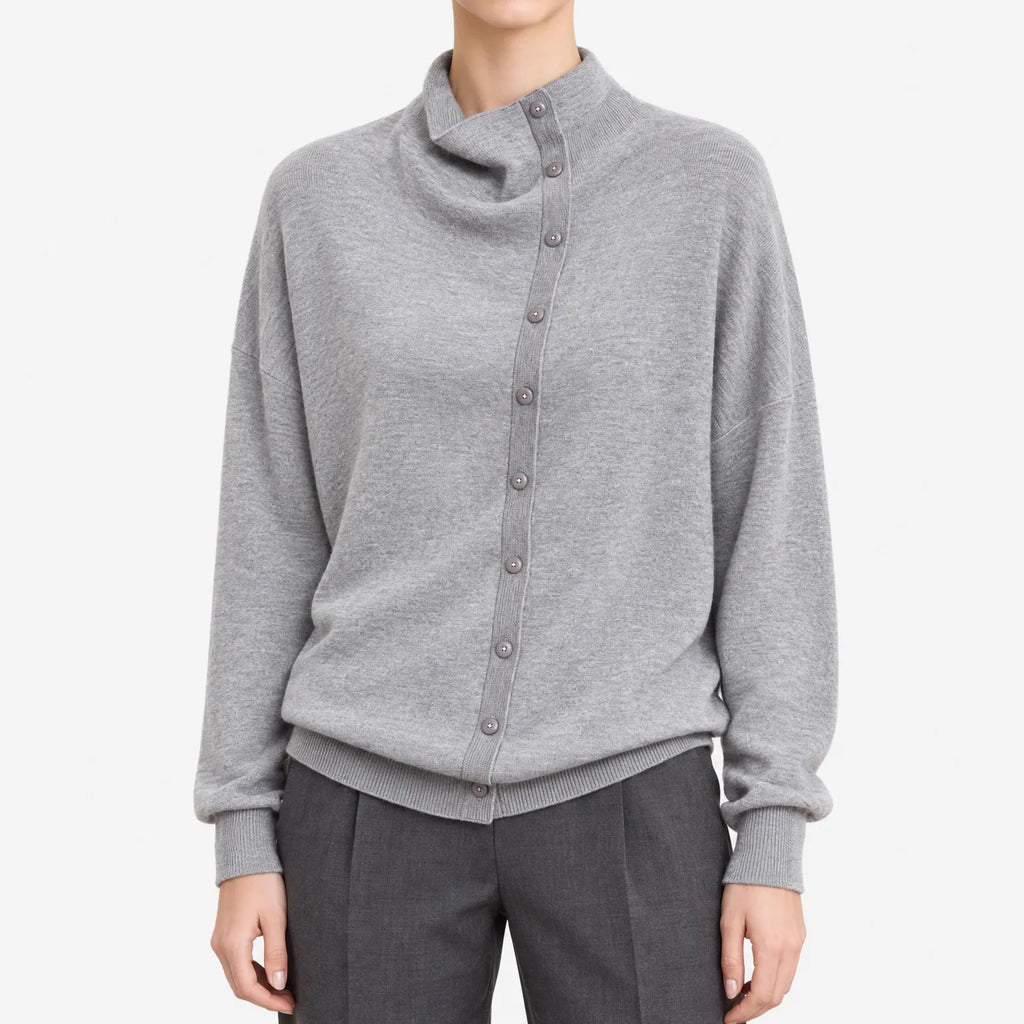 Blythea  - Asymmetrical Knit Jumper Autumn Layering