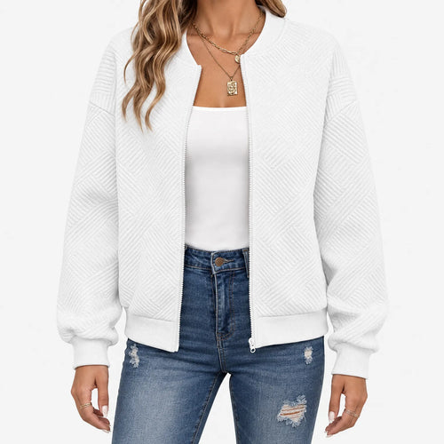 Bombero  - Textured Bomber Jacket Layering Over Tops