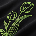 Botanix  - Embroidered Floral Jumper Layering Over Collared Shirts