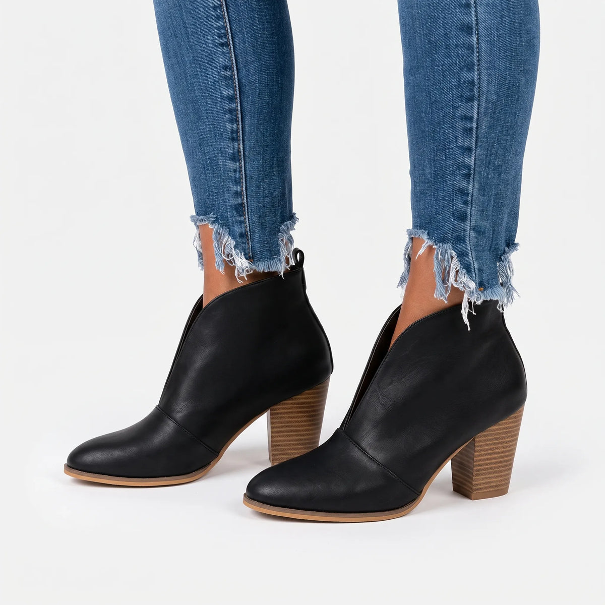 Bovale  - Chunky Heel Ankle Boots Everyday Casual Wear