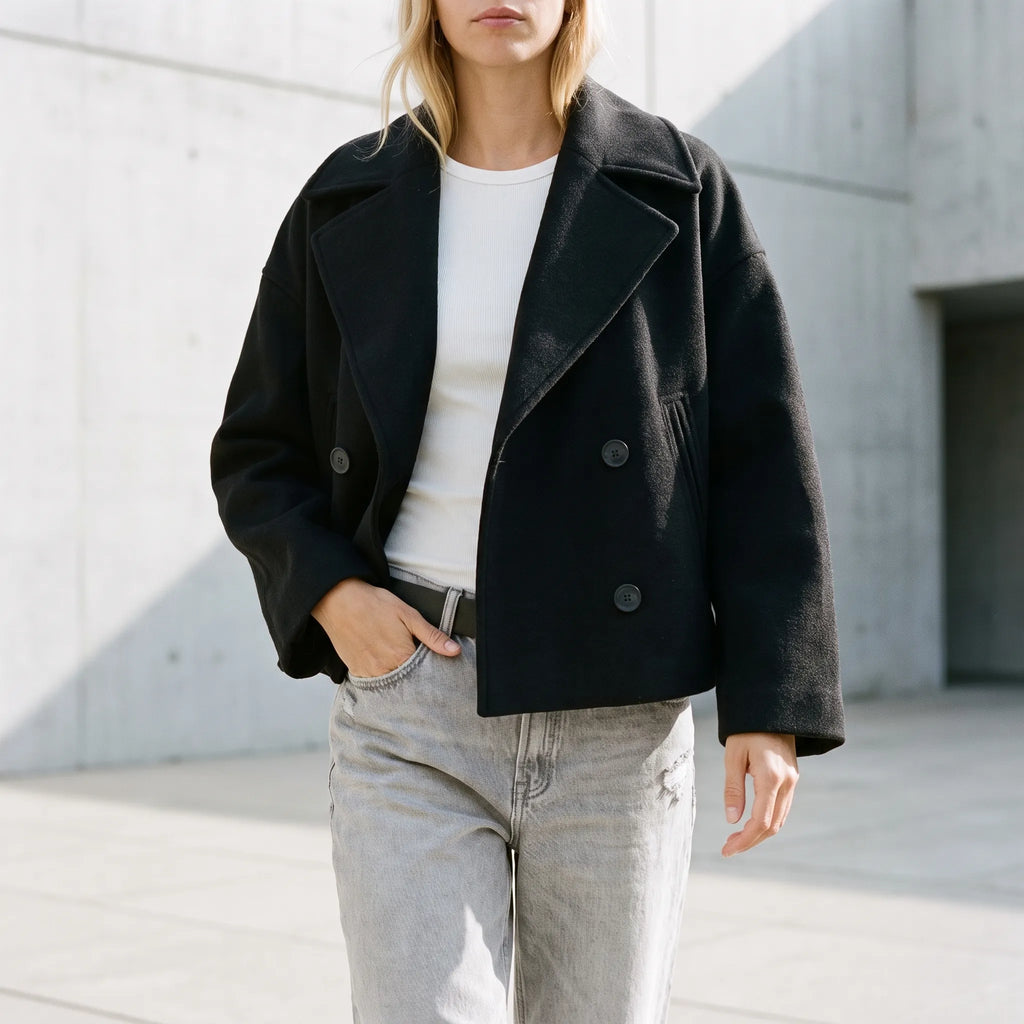 BoxyCrop  - Short Tailored Jacket Everyday Layering