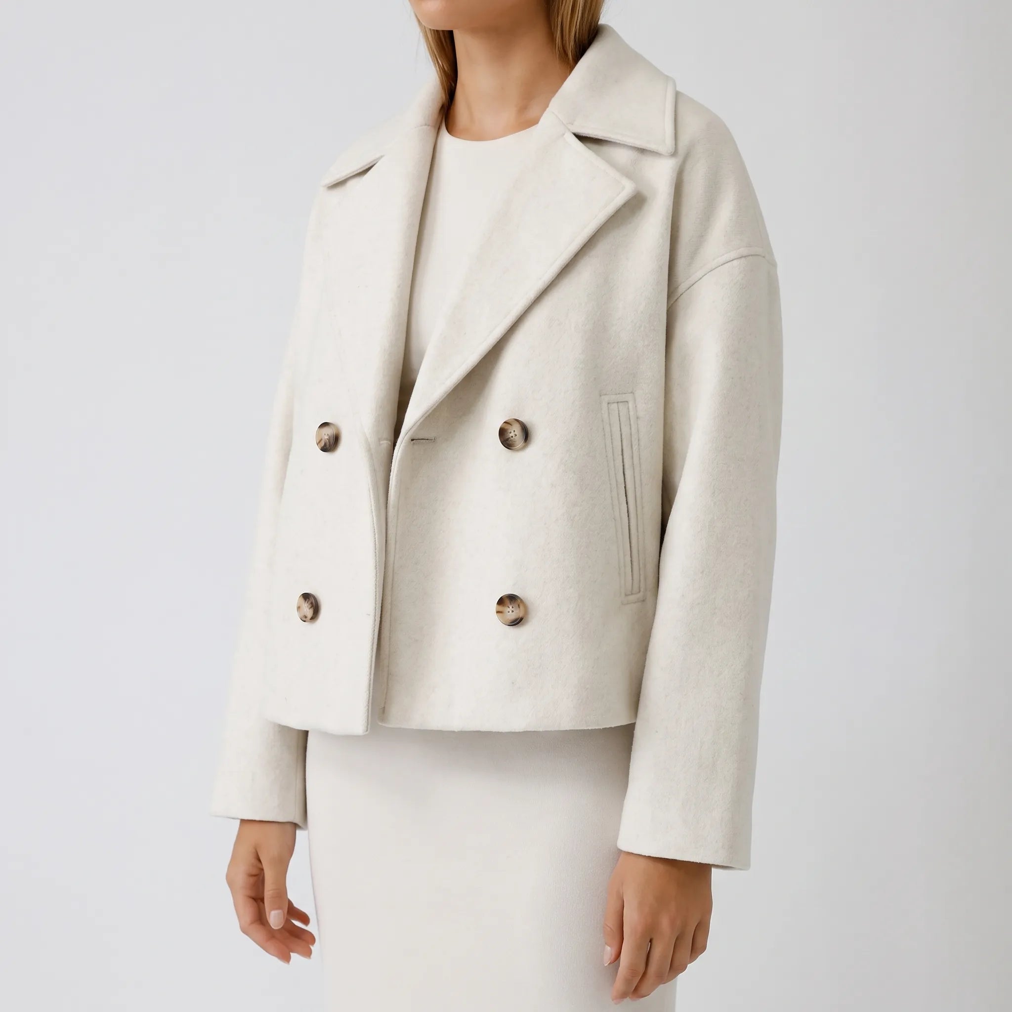 BoxyCrop  - Short Tailored Jacket Everyday Layering