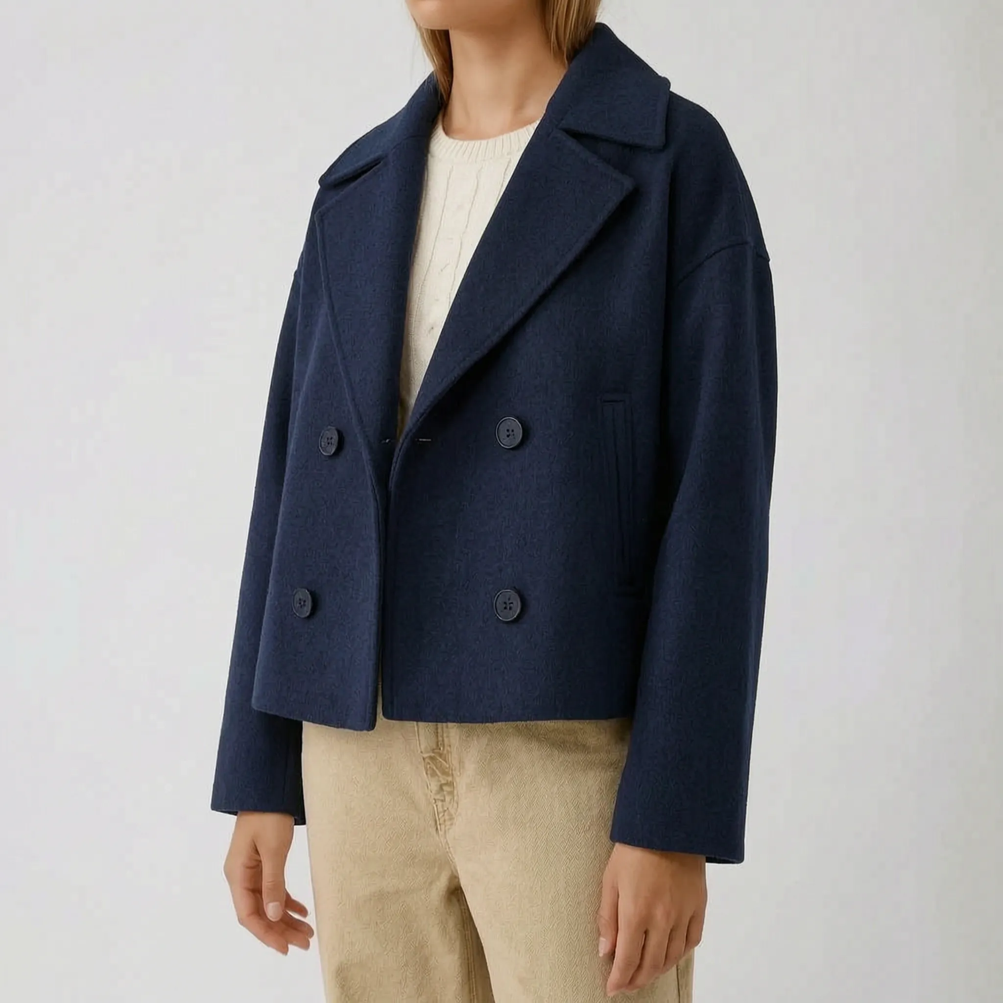 BoxyCrop  - Short Tailored Jacket Everyday Layering