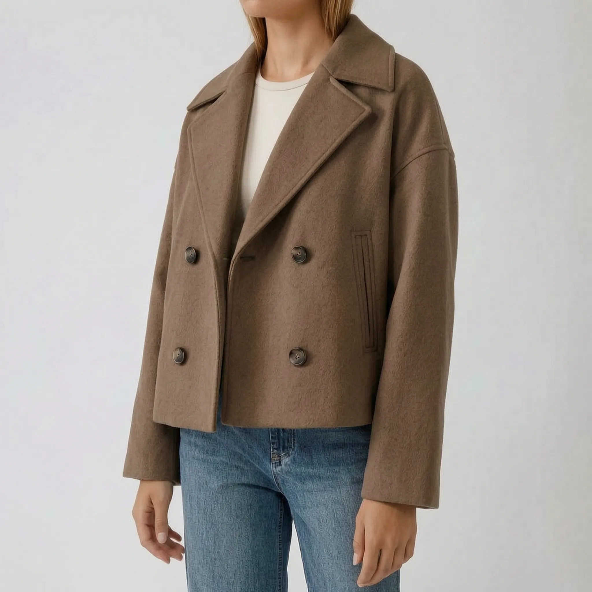 BoxyCrop  - Short Tailored Jacket Everyday Layering