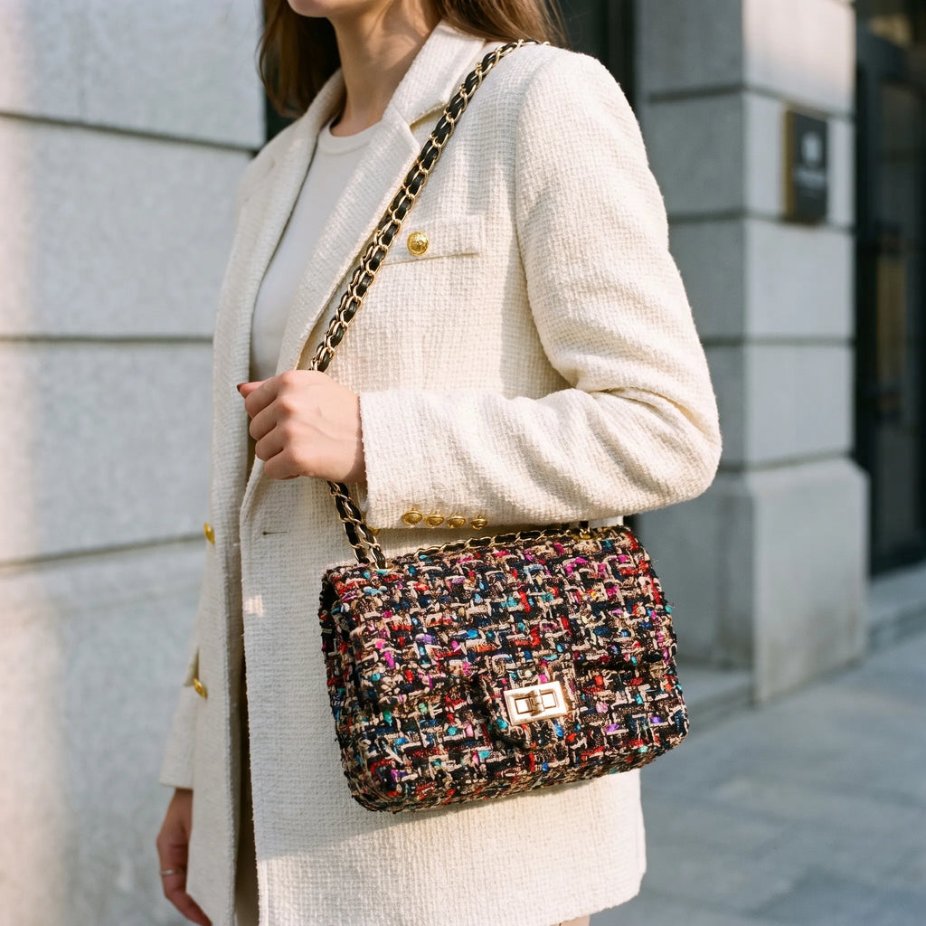 BravaTote  - Woven Chain Shoulder Bag Daily Errands