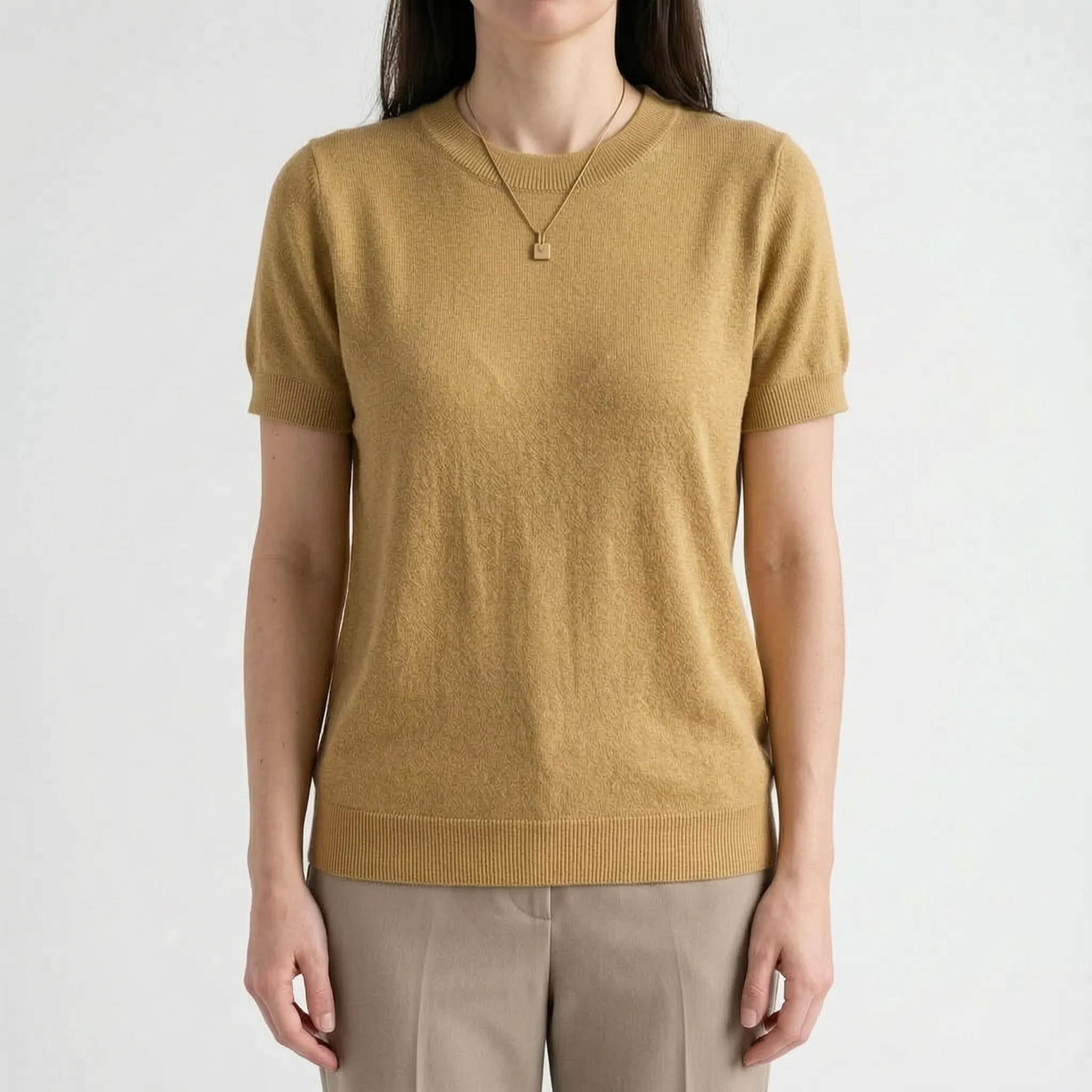 BreezeTop  - Maglione A Maniche Corte Estivo Look Casual Quotidiano