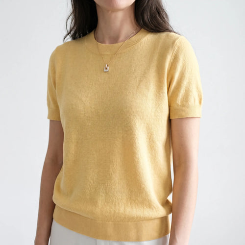 BreezeTop  - Maglione A Maniche Corte Estivo Look Casual Quotidiano