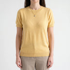 BreezeTop  - Maglione A Maniche Corte Estivo Look Casual Quotidiano