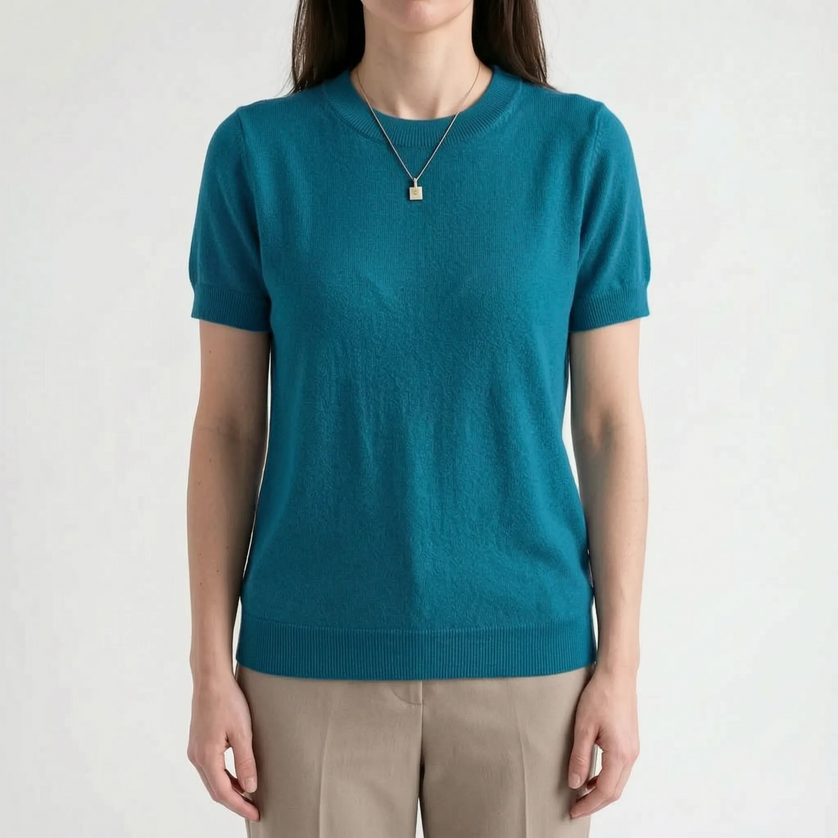 BreezeTop  - Maglione A Maniche Corte Estivo Look Casual Quotidiano