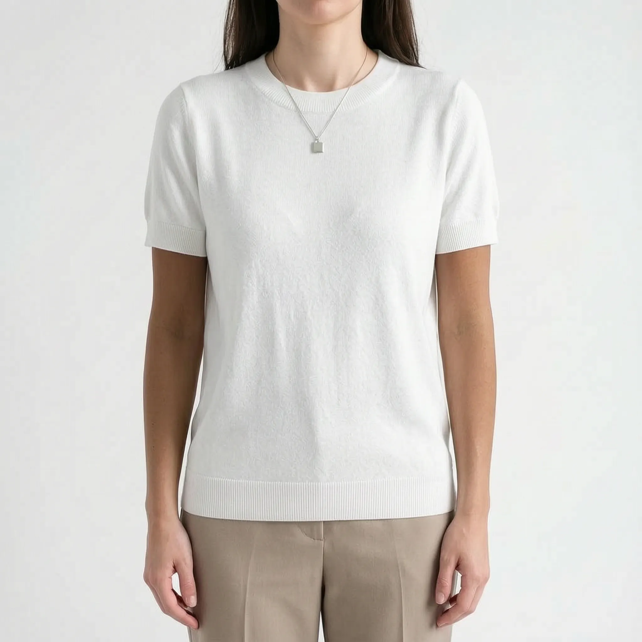 BreezeTop  - Maglione A Maniche Corte Estivo Look Casual Quotidiano