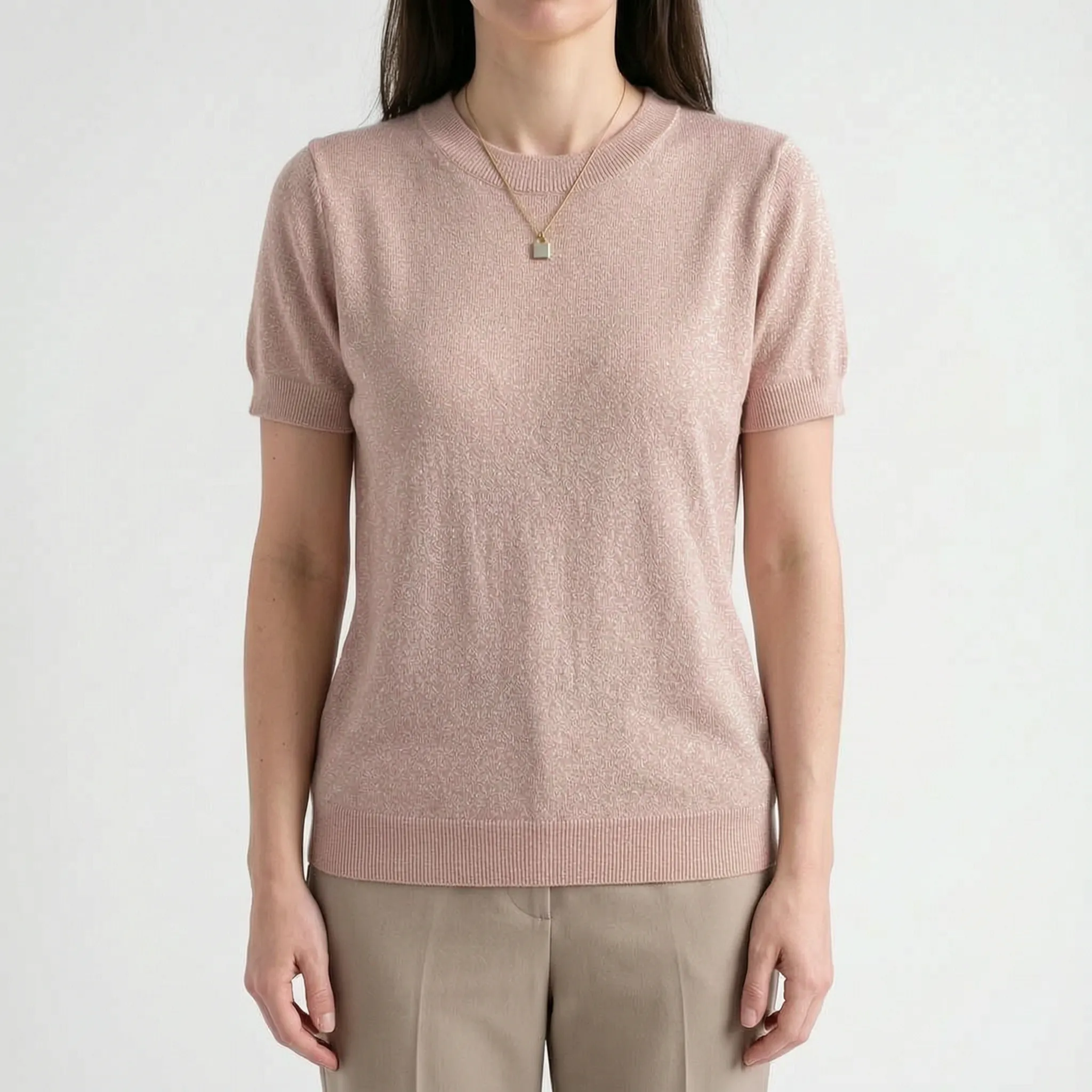 BreezeTop  - Maglione A Maniche Corte Estivo Look Casual Quotidiano