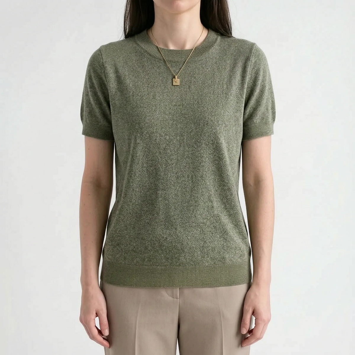 BreezeTop  - Maglione A Maniche Corte Estivo Look Casual Quotidiano