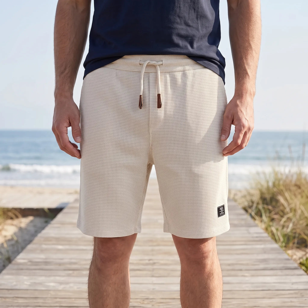 BreezeWeave  - Textured Waffle-Knit Men's Shorts Warm Weather Outings