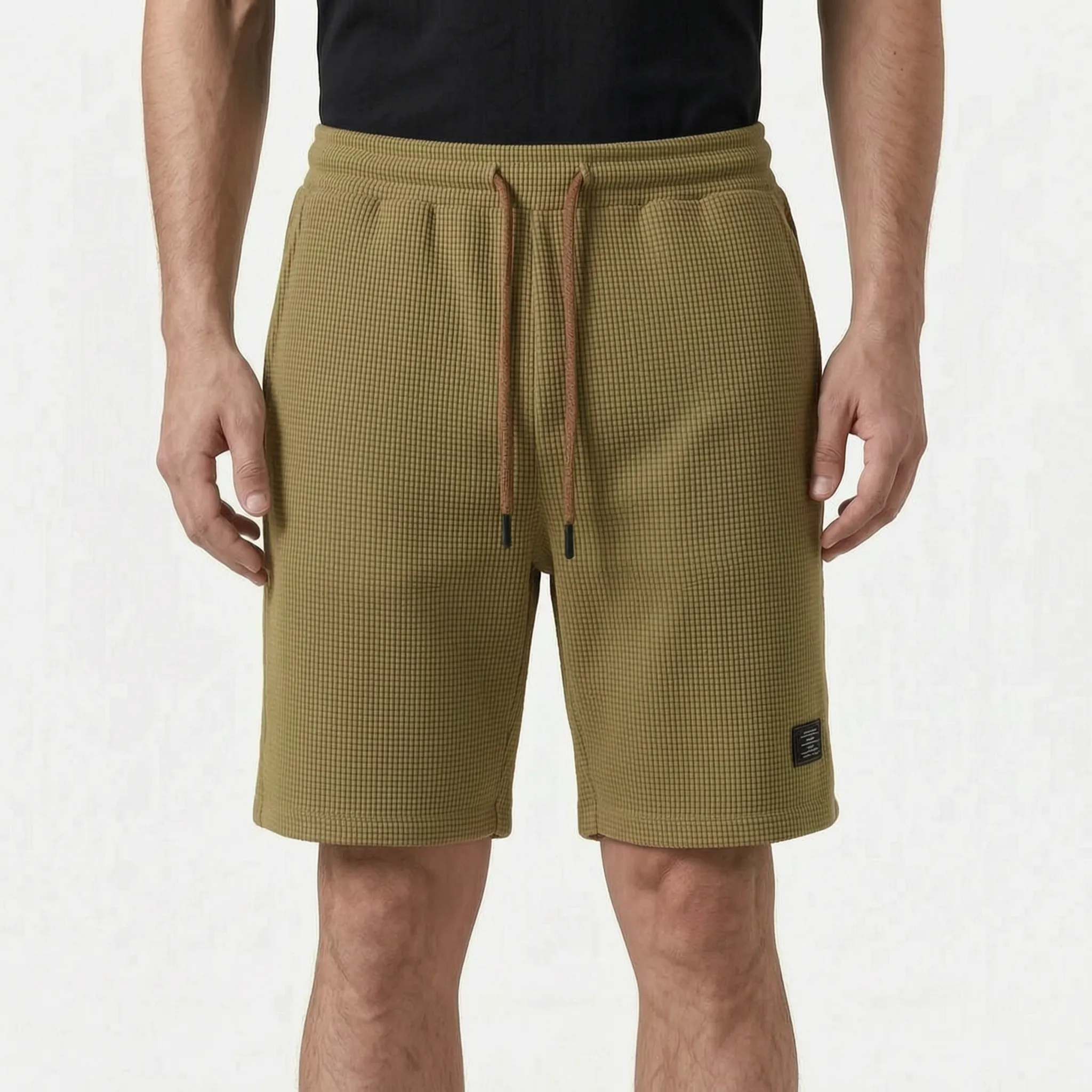BreezeWeave  - Textured Waffle-Knit Men's Shorts Warm Weather Outings