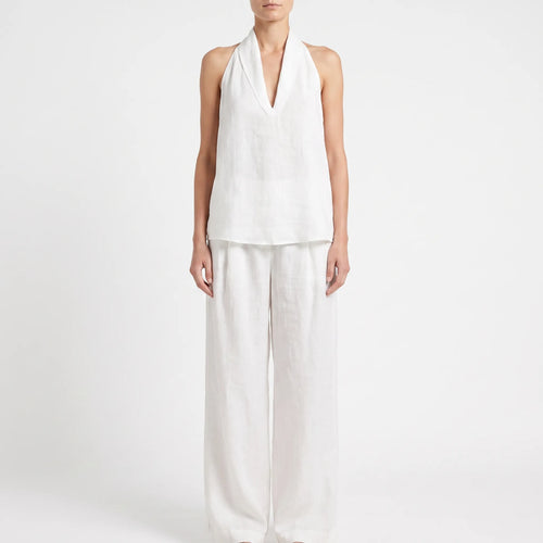 Breezly  - Flowing White Two Piece Set Warm Weather Styling
