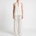 Breezly  - Flowing White Two Piece Set Warm Weather Styling