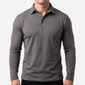 Brolton  - Men's Slim Fit Long Sleeve Polo Shirt Casual Office Wear