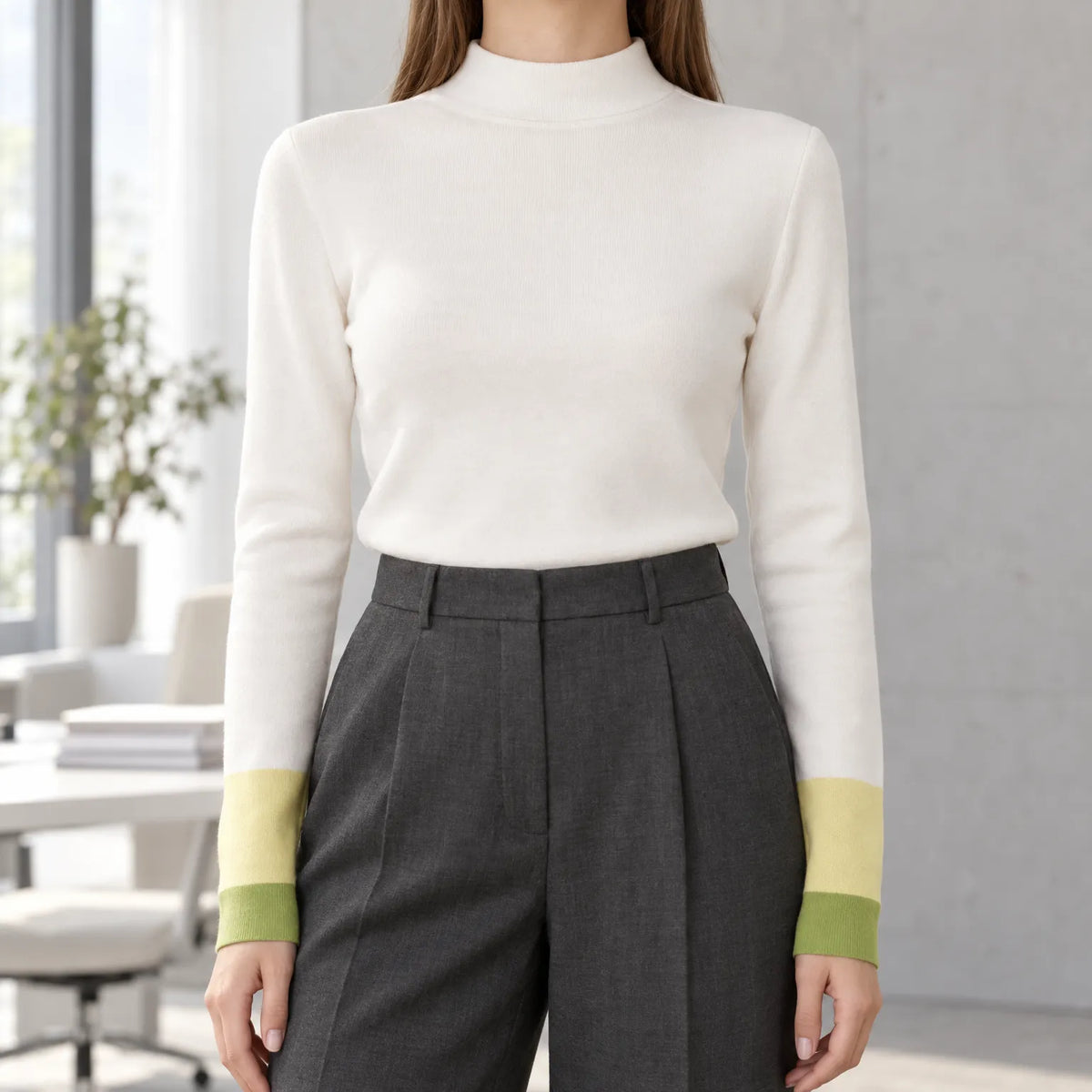 Bryony  - Slim Fit Turtleneck Jumper Layering In Autumn