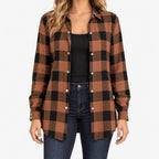 Bryxley  - Ladies Check Shirt Layering Over Tops