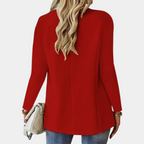Women's tailored blazer with notched lapels, long sleeves and flap pockets