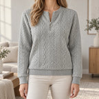Cableton  - Women's Half Zip Jumper Layering On Chilly Days