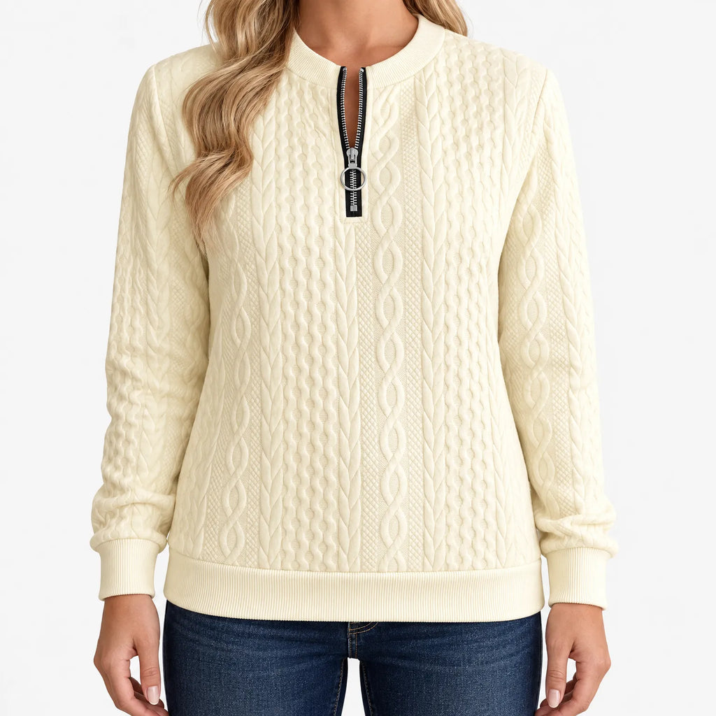Cableton  - Women's Half Zip Jumper Layering On Chilly Days