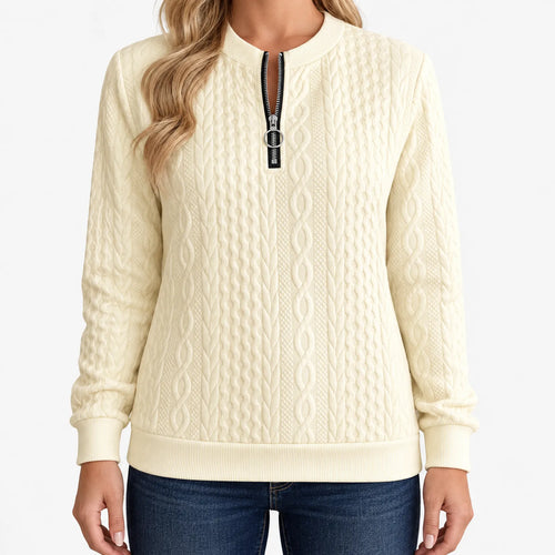 Cableton  - Women's Half Zip Jumper Layering On Chilly Days