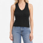 Cabletta  - V-Neck Knitted Vest Layering Over Shirts