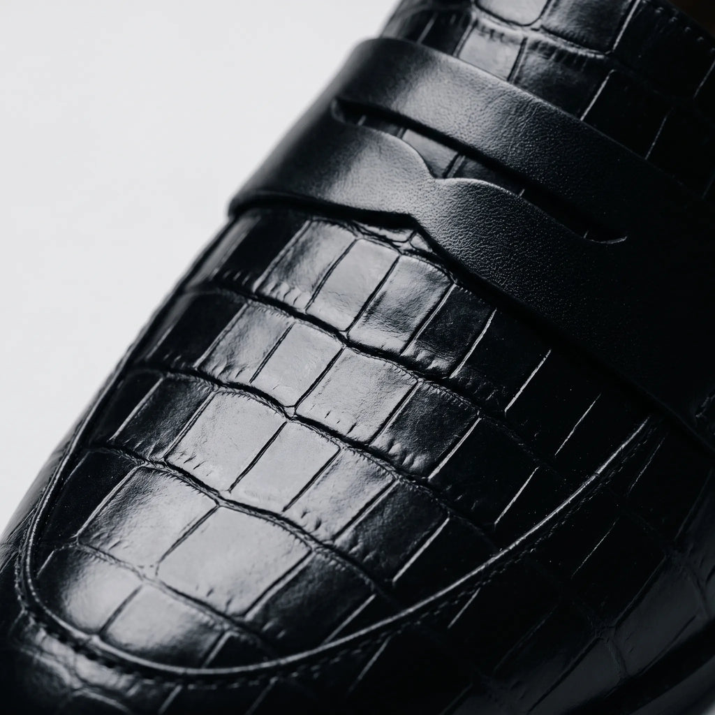 Cadenia  - Croco-Embossed Slip-On Loafers Daily Commuting
