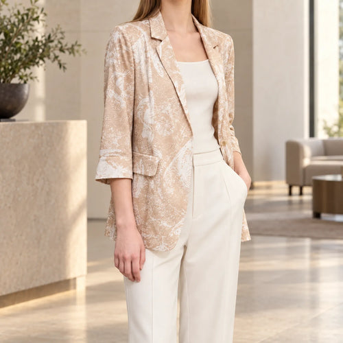 Calisto  - Printed Stretch Blazer Office Styling