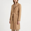 Caramis  - Knee-Length Single-Breasted Camel Coat Layering Over Outfits