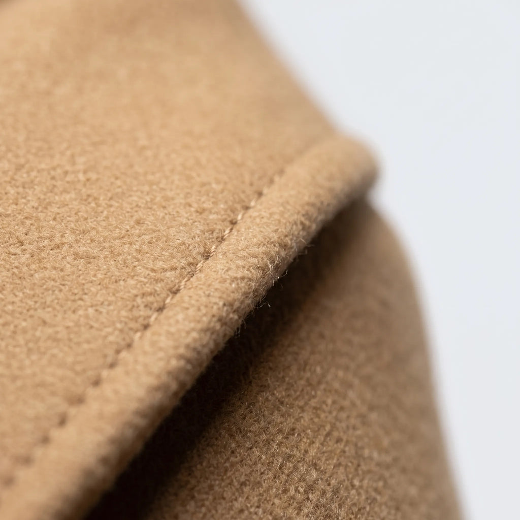 Caramis  - Knee-Length Single-Breasted Camel Coat Layering Over Outfits