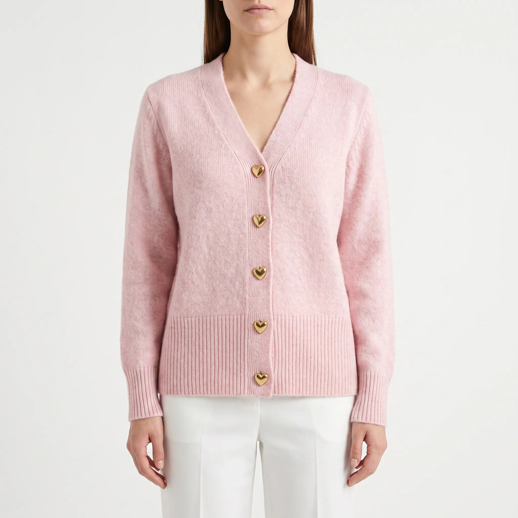 Cardalia  - Fine Knit Cardigan With Ribbed Trims Layering Over Dresses
