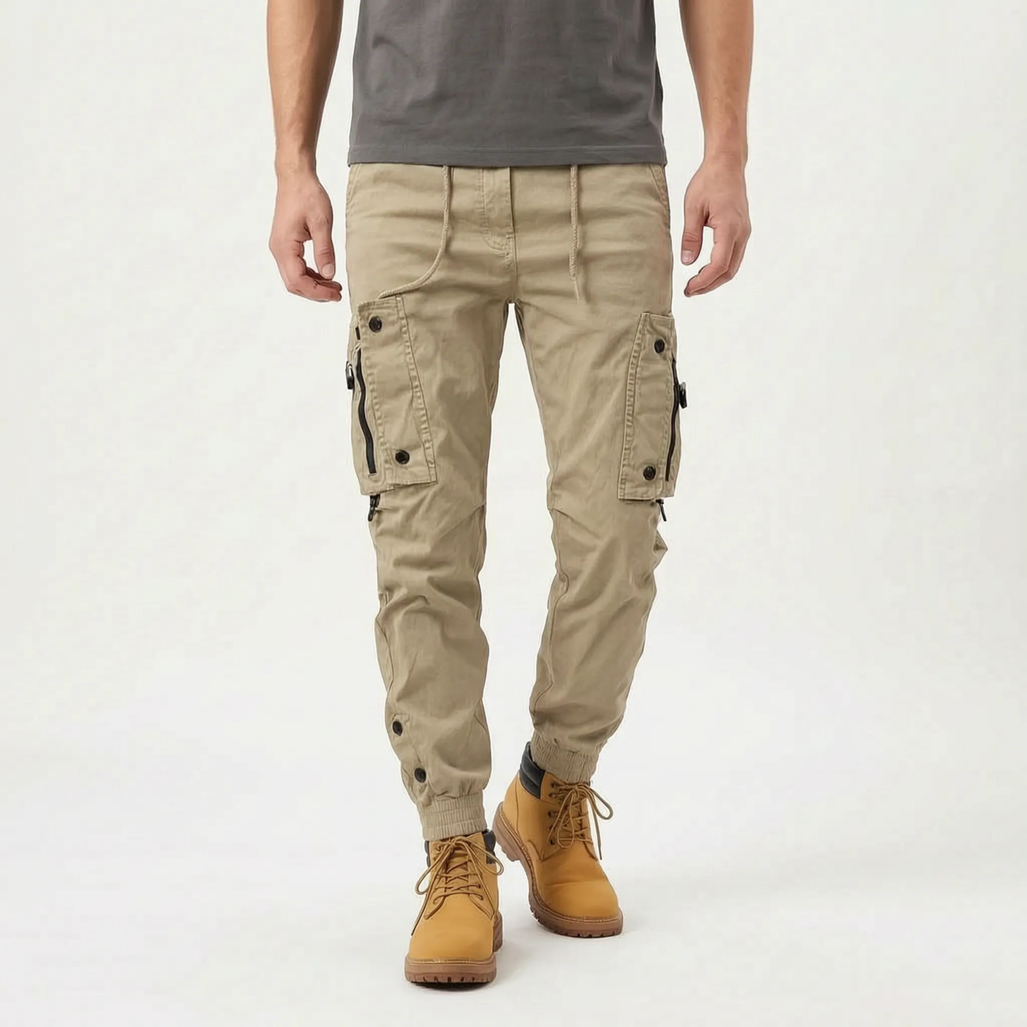 Cargion  - Men's Slim Fit Cargo Trousers Casual Daily Wear