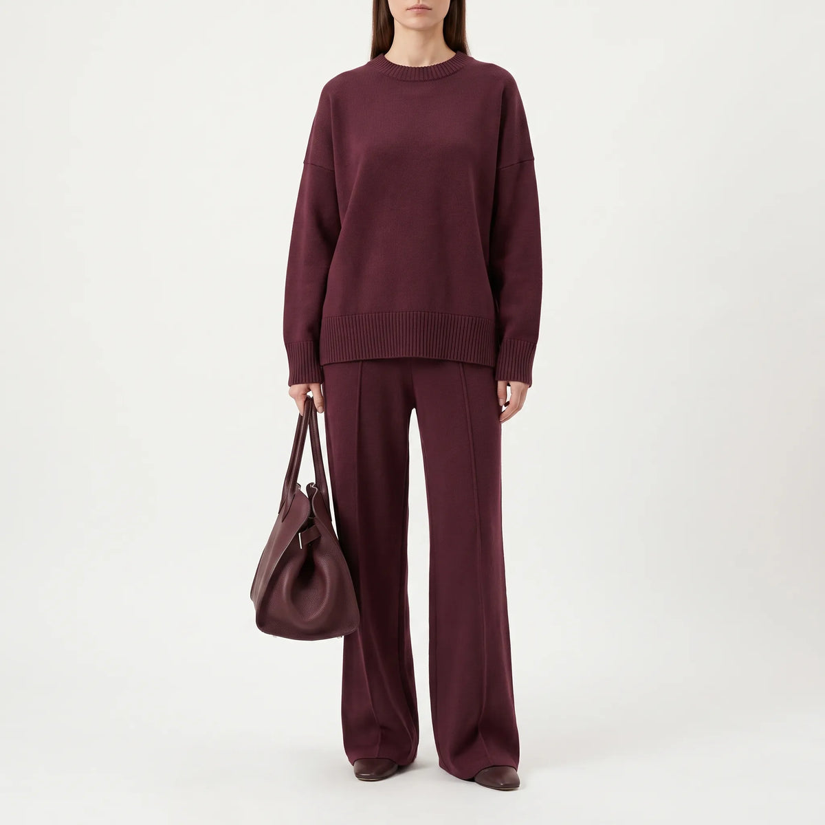 CarmineSet  - Wide Leg Loungewear Set Everyday Lounging