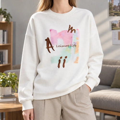 Comfia  - Loose-Fit Drop-Shoulder Sweatshirt Casual Weekend Wear
