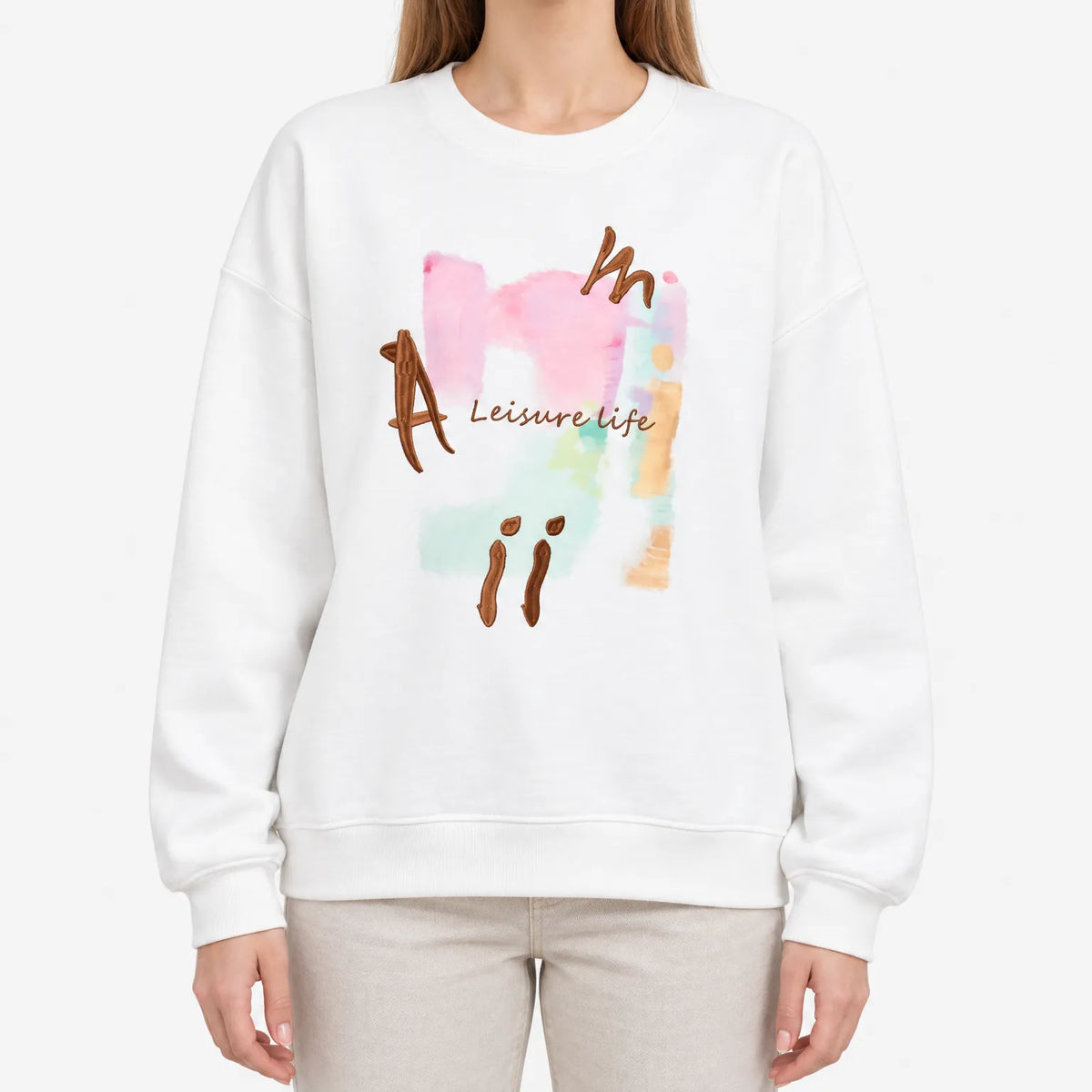 Comfia  - Loose-Fit Drop-Shoulder Sweatshirt Casual Weekend Wear
