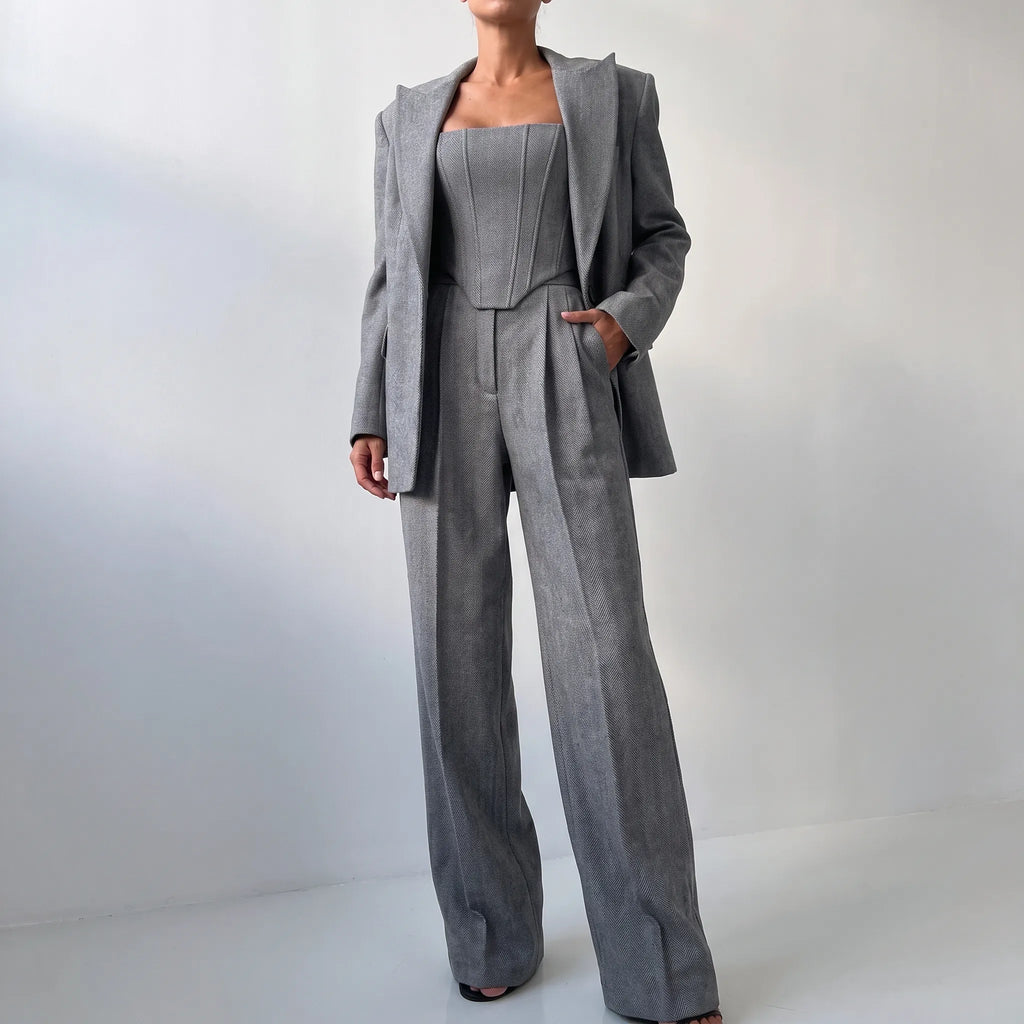 Coordis  - Herringbone Three-Piece Trouser Suit Formal Events