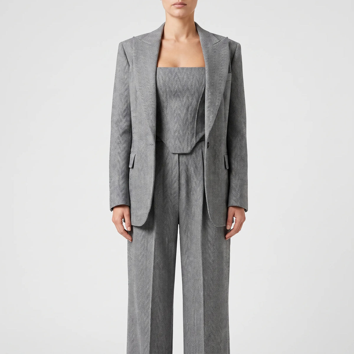 Coordis  - Herringbone Three-Piece Trouser Suit Formal Events