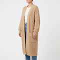 Coseda  - Chunky Ribbed Oversized Longline Cardigan Layering Over Outfits