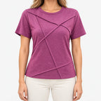 Crissona  - Geometric Detail T-Shirt Casual Daily Wear
